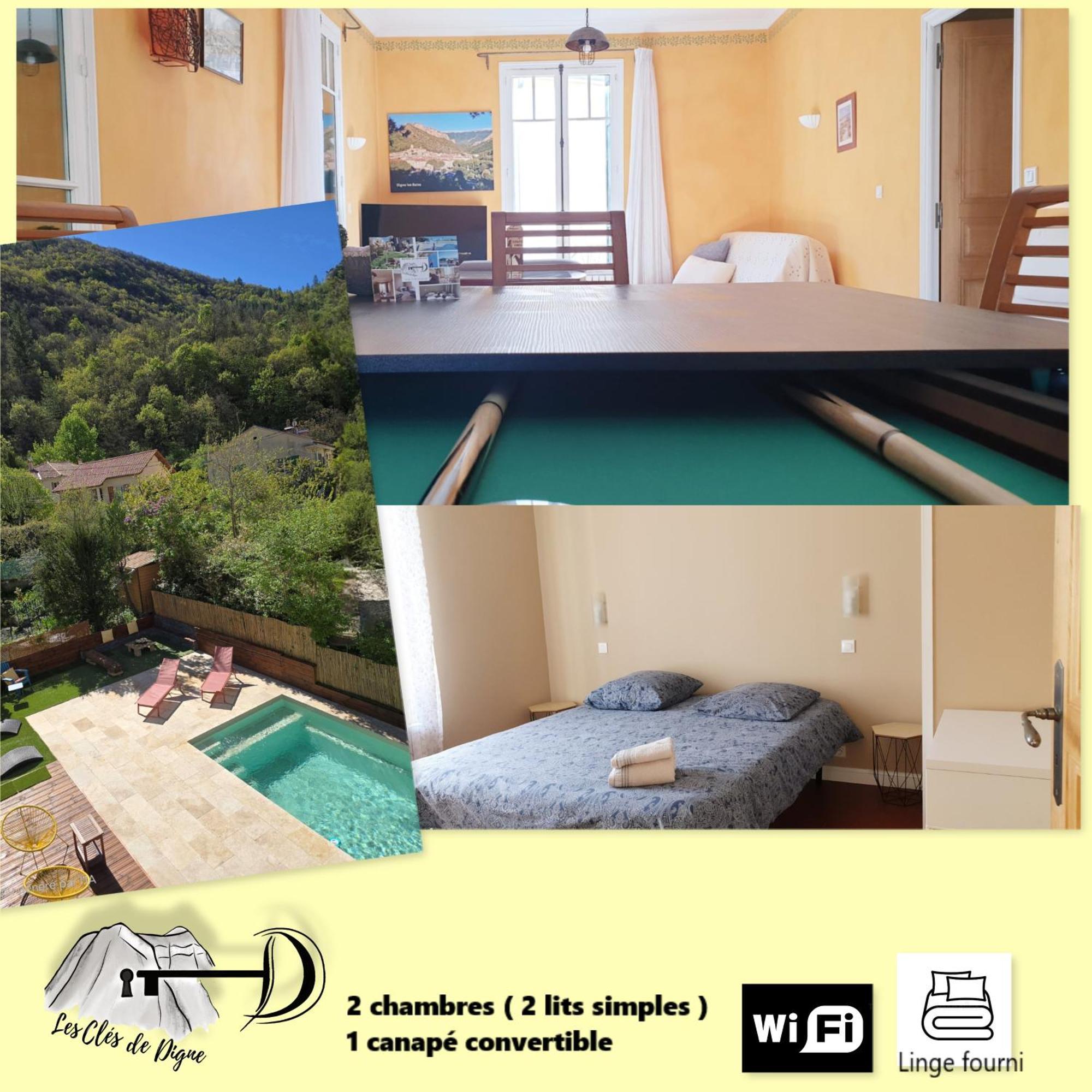 Spacieux T3 Avec Piscine Digne-les-Bains ภายนอก รูปภาพ